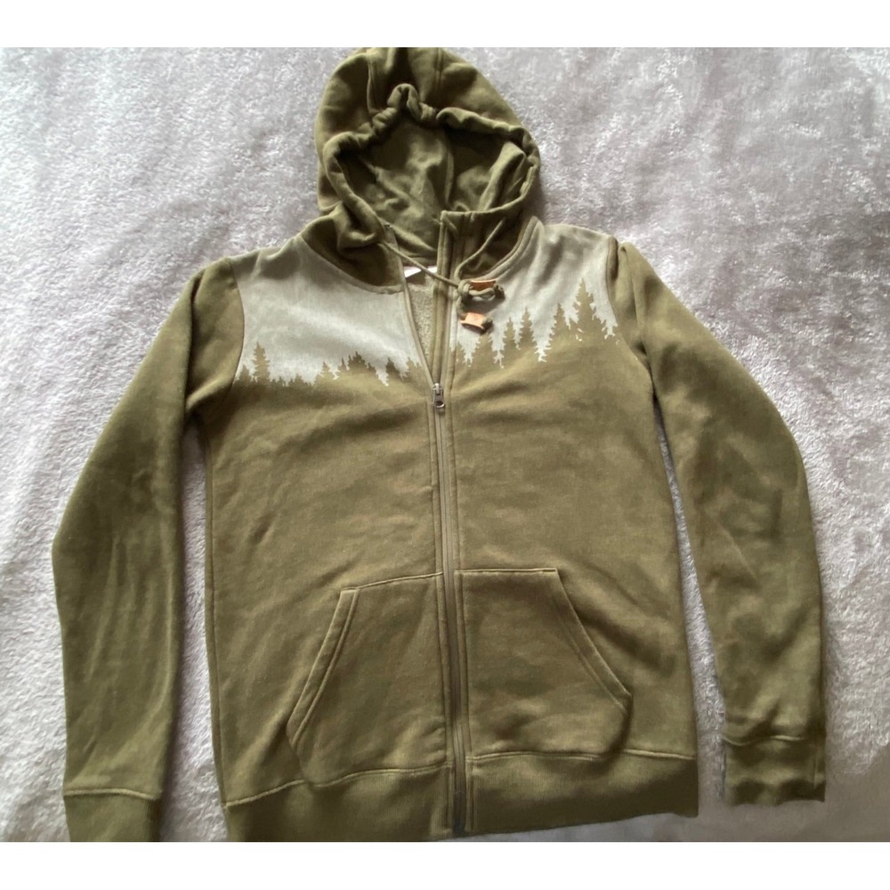 Tentree Hoodie Juniper Full Zip Up Sweatshirt Women Small Organic Cotton R1